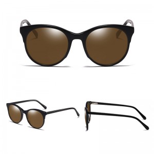 China round glasses style eyewear acetate sunglasses for women factory and manufacturers | D&L