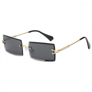 China Unisex Fashion Square Rimless Sunglasses factory and manufacturers | D&L