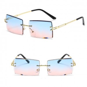 China Unisex Fashion Square Rimless Sunglasses factory and manufacturers | D&L