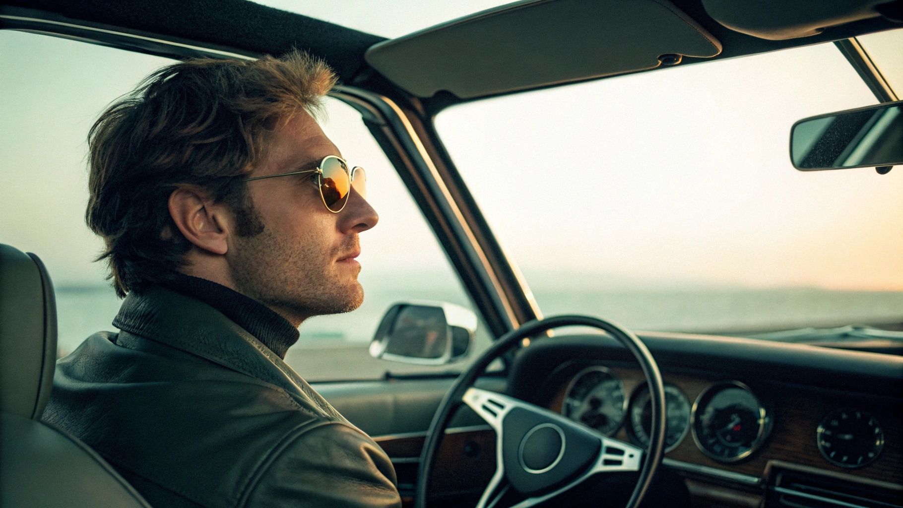 A man and a woman wearing different styles of aviator sunglasses that suit their faces