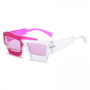 China Factory Spot Fashion Square Color Matching Ladies Sunglasses