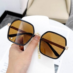 China Fashion Oversized Vintage Shades Polygon Female Lady Designer Sunglasses factory and manufacturers | D&L