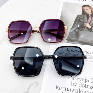 China Fashion Oversized Vintage Shades Polygon Female Lady Designer Sunglasses factory and manufacturers | D&L