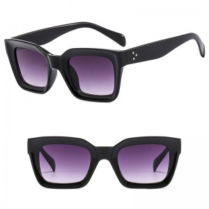 China Sun Shades manufacturers Retro Square Black Thick Frame Sunglasses factory and manufacturers | D&L