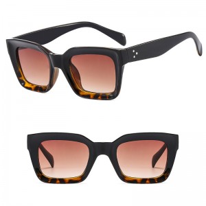 Sun Shades manufacturers Retro Square Black Thick Frame Sunglasses