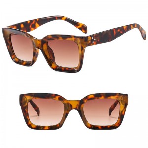 China Sun Shades manufacturers Retro Square Black Thick Frame Sunglasses factory and manufacturers | D&L