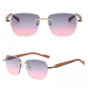Trendy shades rimless fashion glasses for women
