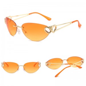 China Y2k Sun Glasses Shaped Mirror Frameless Women's Sunglasses factory and manufacturers | D&L