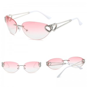 China Y2k Sun Glasses Shaped Mirror Frameless Women's Sunglasses factory and manufacturers | D&L