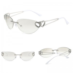 China Y2k Sun Glasses Shaped Mirror Frameless Women's Sunglasses factory and manufacturers | D&L