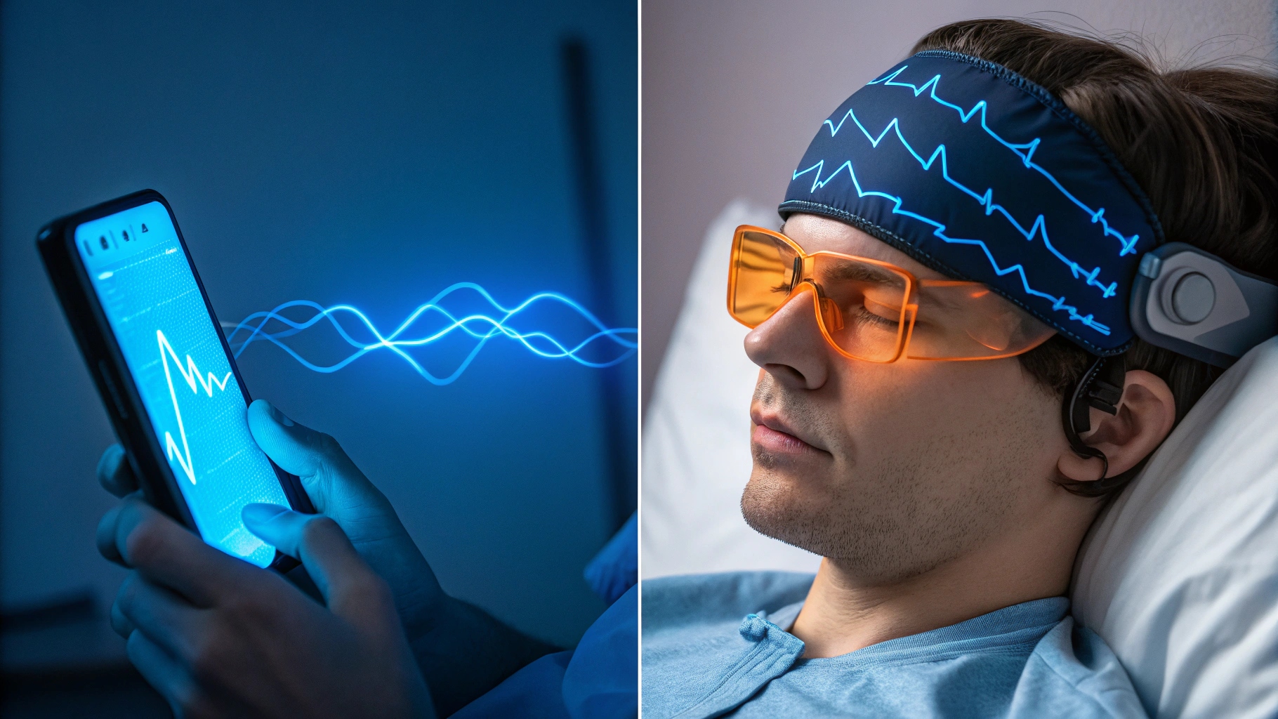 Comparison of light spectrum with/without blue light glasses