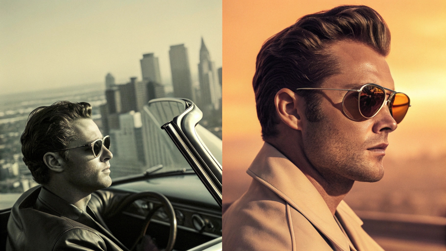 Close-up comparison of Clubmaster, Aviator, and Wayfarer frames