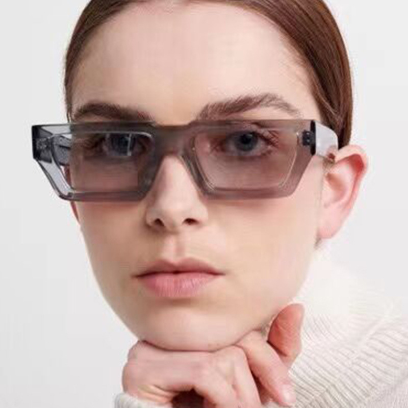 Low MOQ for Bifocal Sports Glasses – Small Rectangle Sunglasses Vintage Brand Designer Square Sun Glasses Shades – D&L