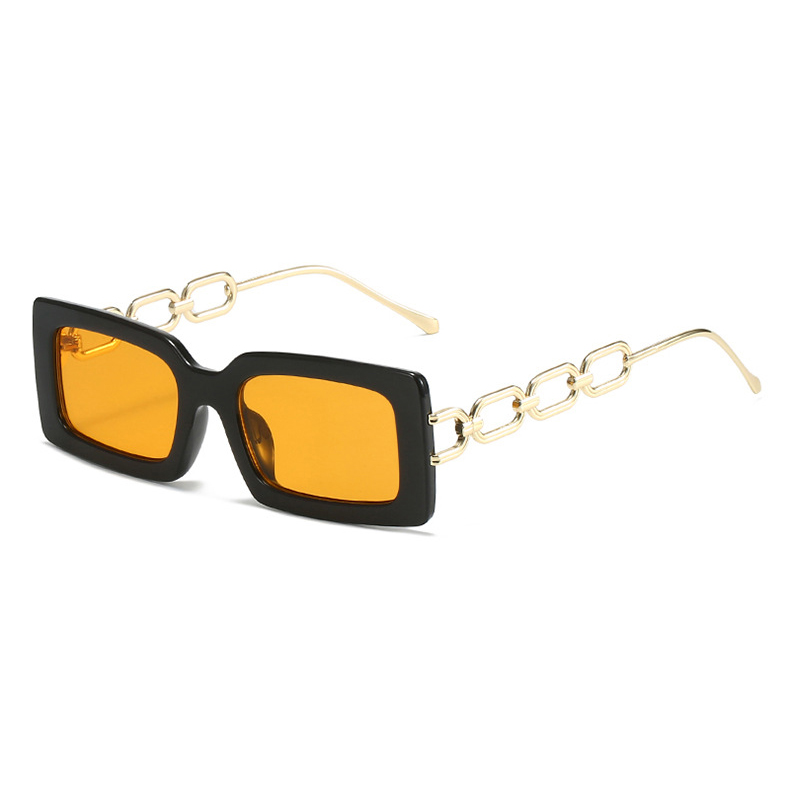 Competitive Price for Best Athletic Sunglasses – Retro Metal Punk Small Rectangular Chain Leg Sunglasses for Unisex – D&L